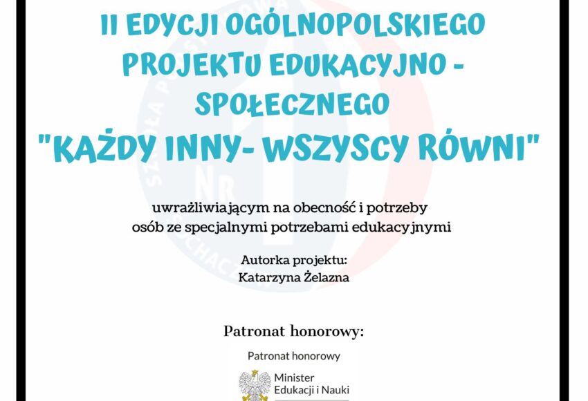 Ta szkoła plakat II edycja Każdy inny 1