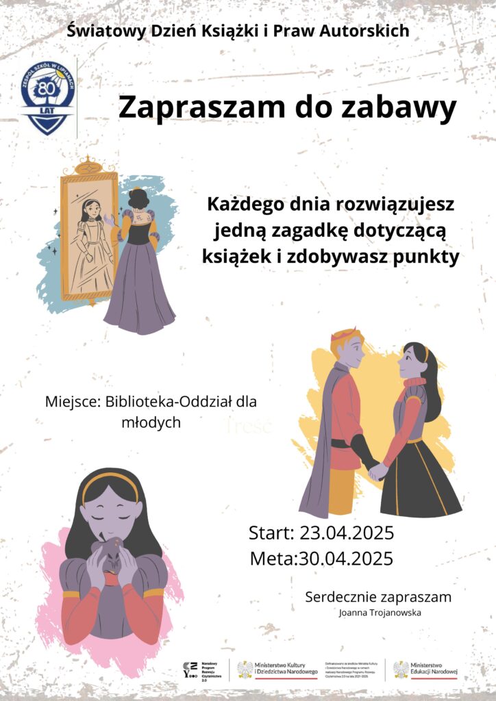 Zapraszam do zabawy Dzien Ksiazki